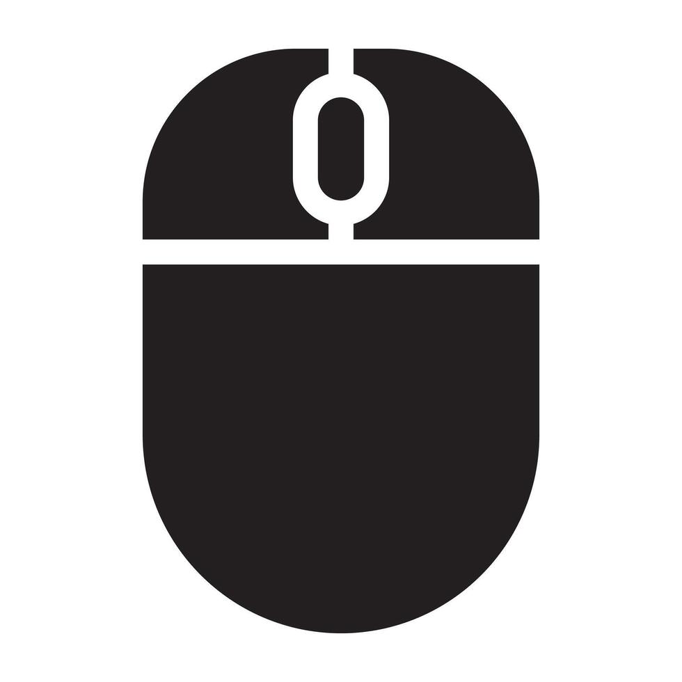 Mouse black icon. vector