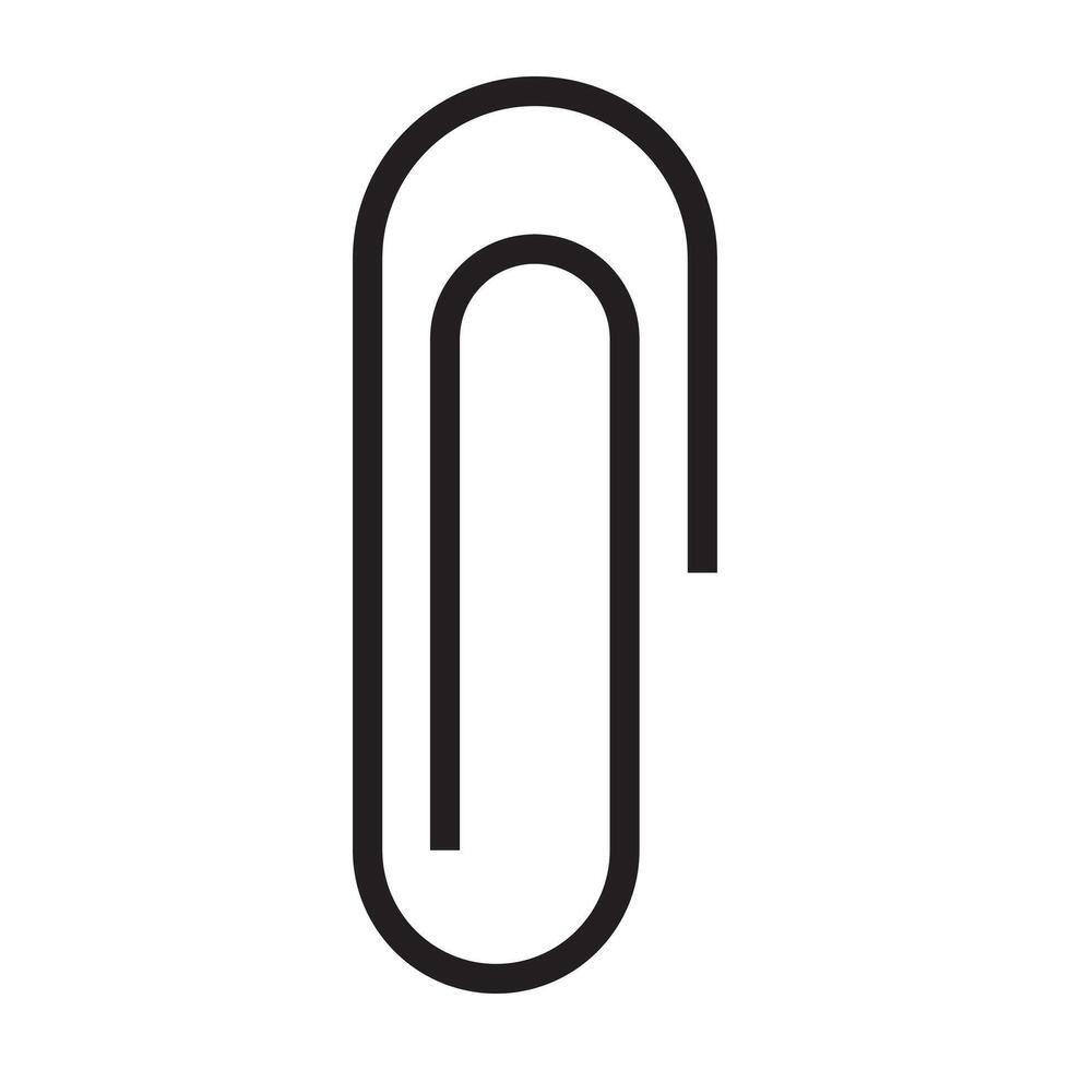 Paperclip line icon. vector