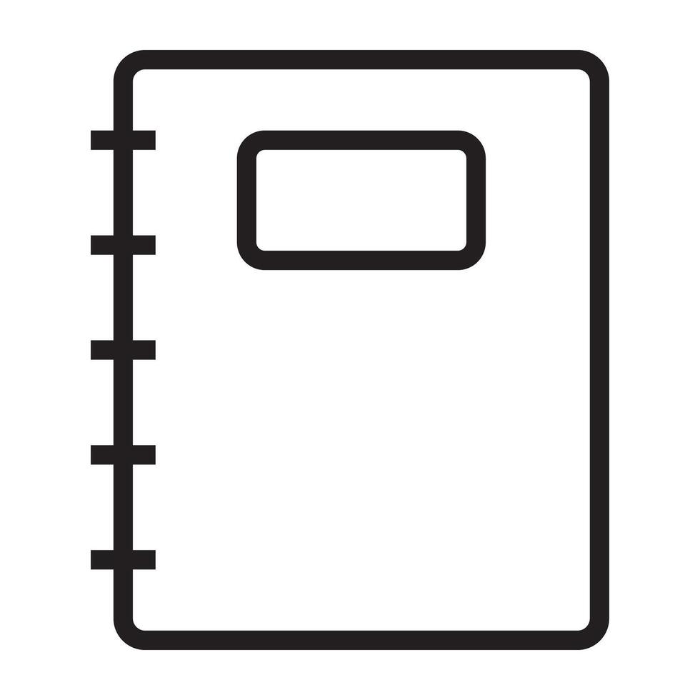 Notebook line icon. vector