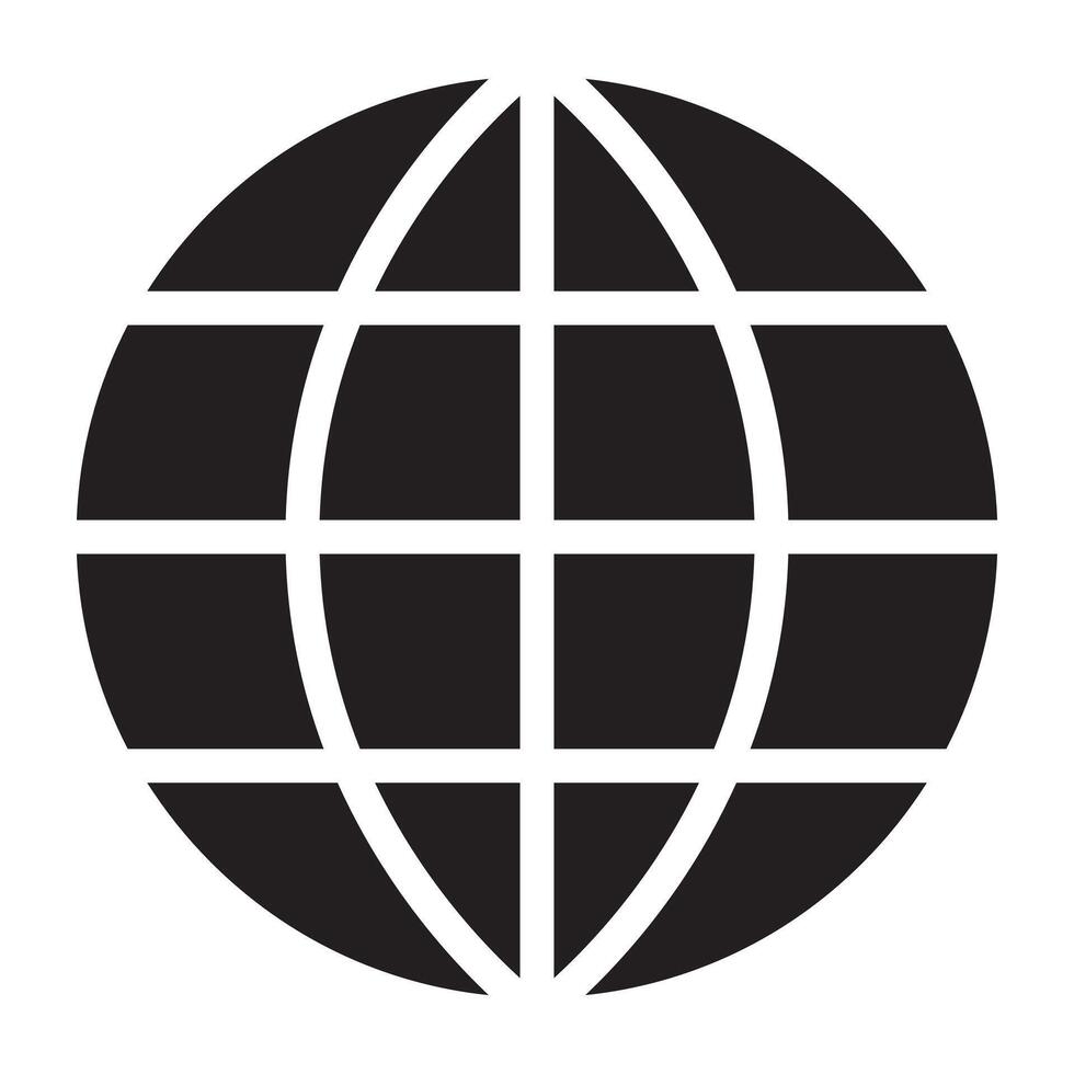 Browser black icon. vector