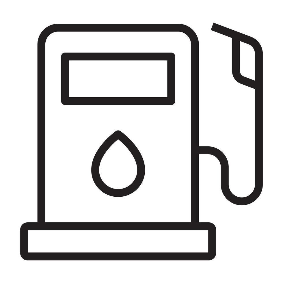 Gas pump line icon. vector