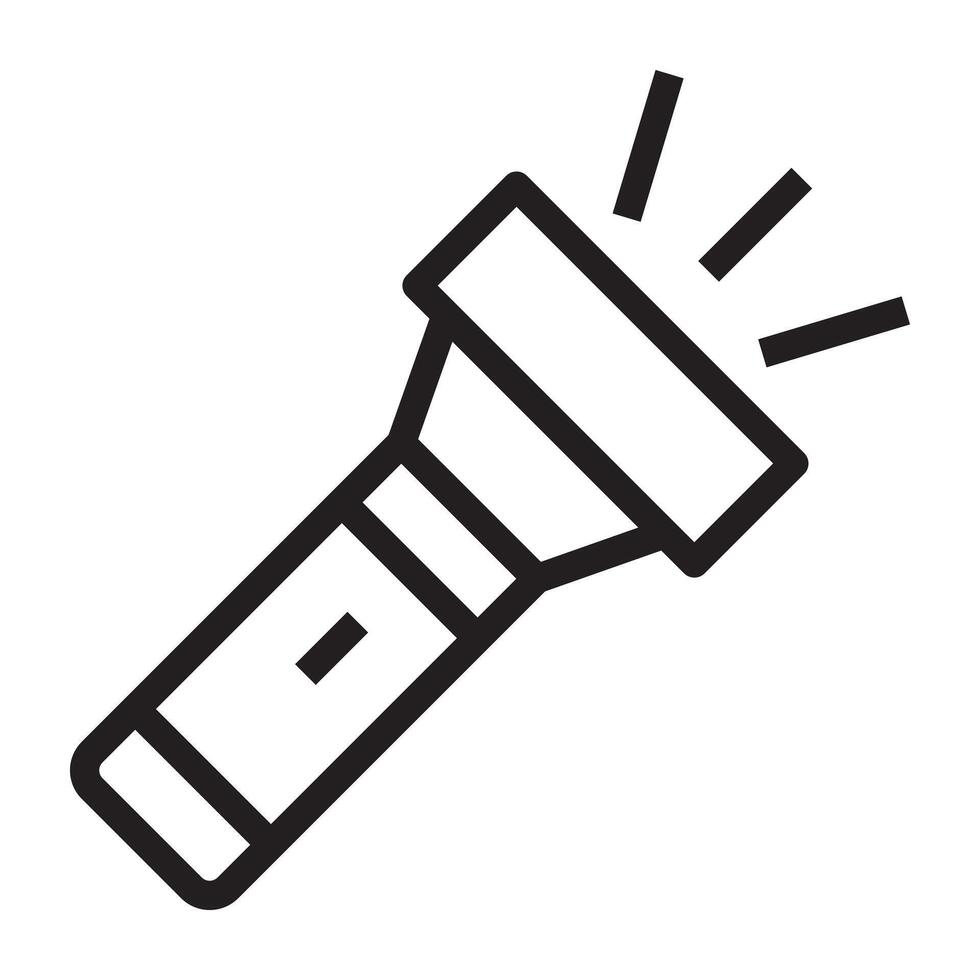 Flashlight line icon. vector