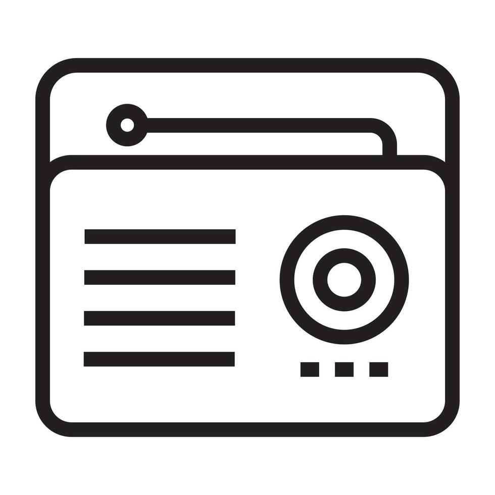 Radio line icon. vector