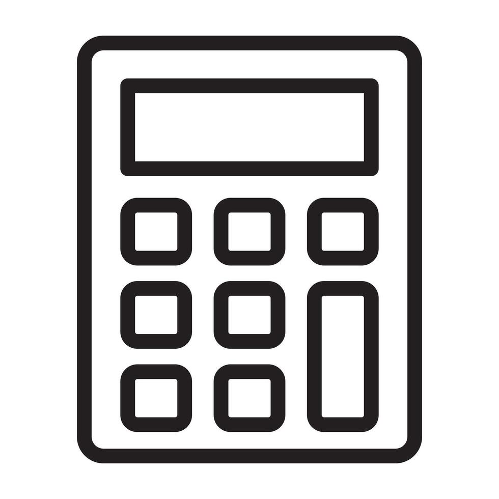 Calculator line icon. vector