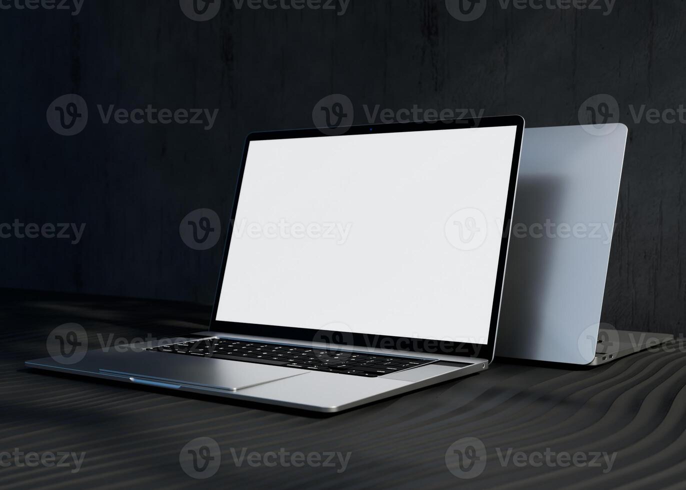 Two laptops screen mockup photo