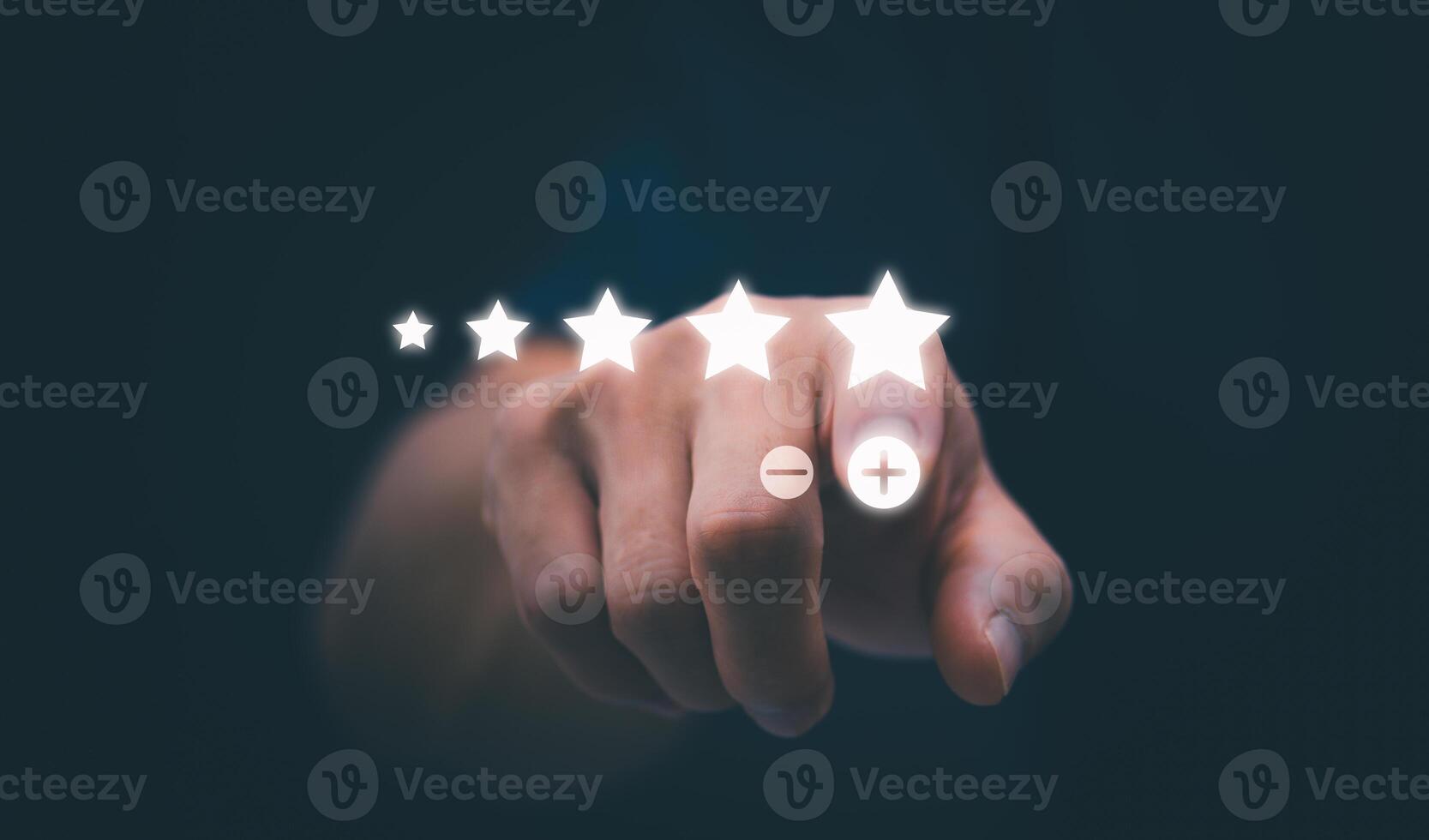 Customer services best excellent business rating experience. Satisfaction survey concept. user gives ratings to service experience on the online application, online marketing, and business processes. photo