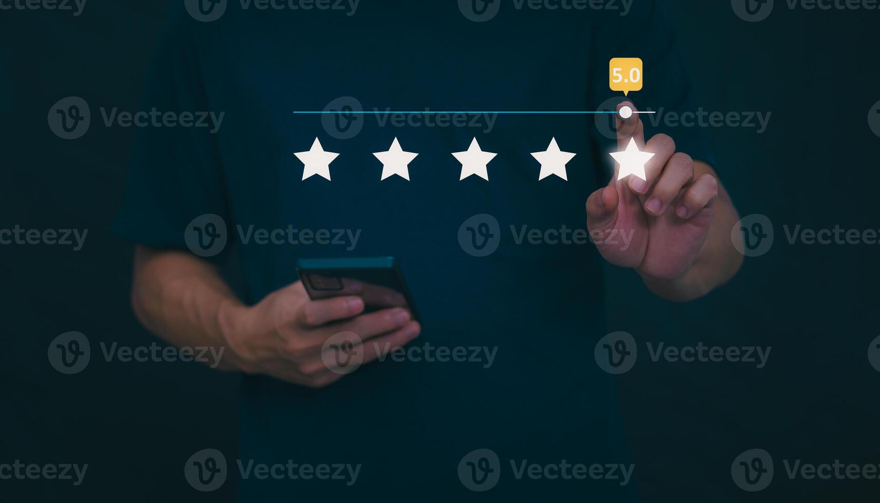 Customer services best excellent business rating experience. Satisfaction survey concept. user gives ratings to service experience on the online application, online marketing, and business processes. photo