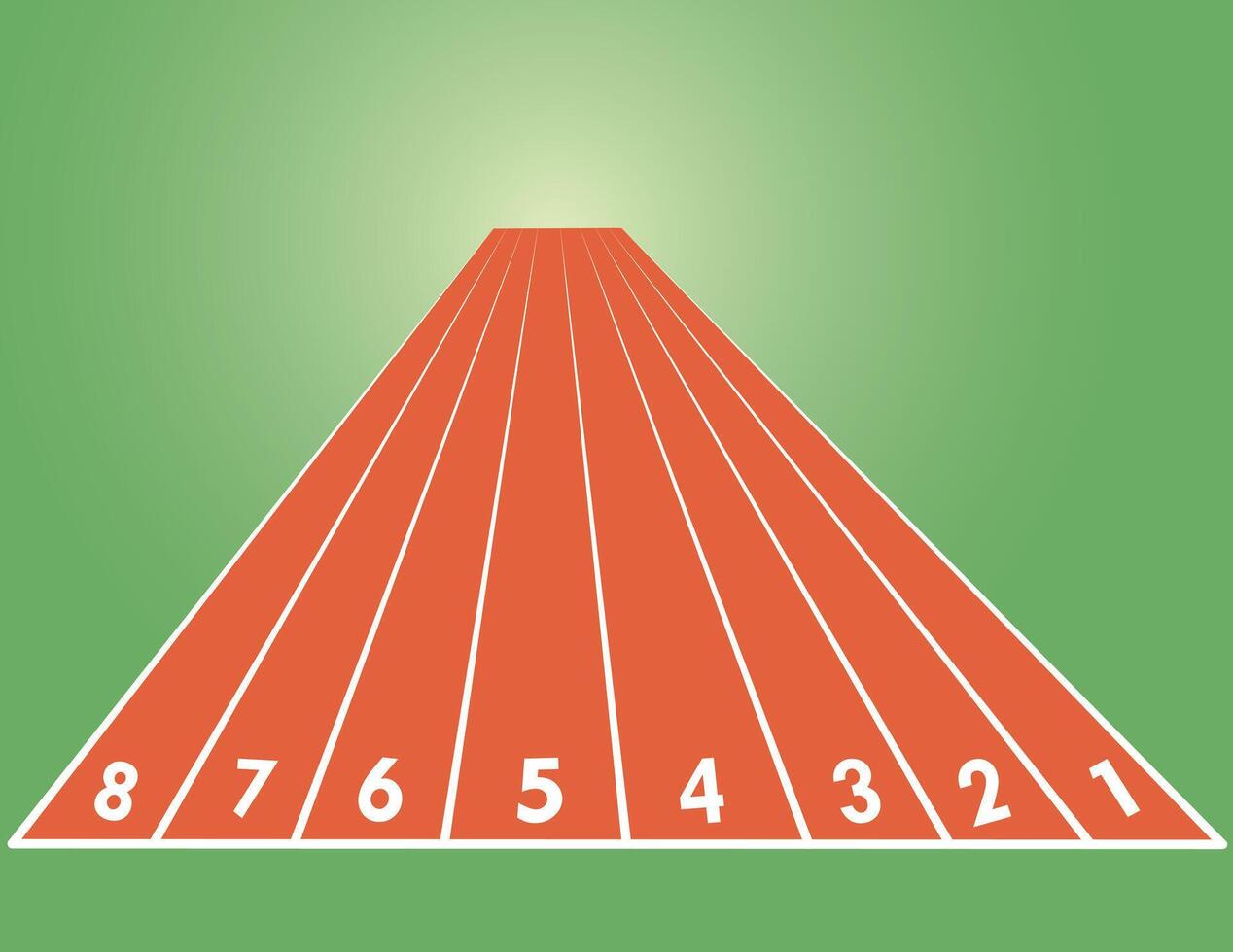 Racetrack lines with numbers in the stadium for competition from start position illustration vector