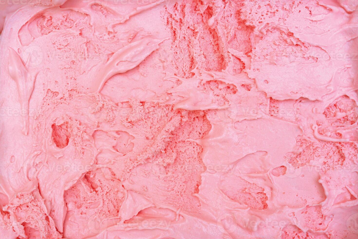 Strawberry ice cream texture. photo