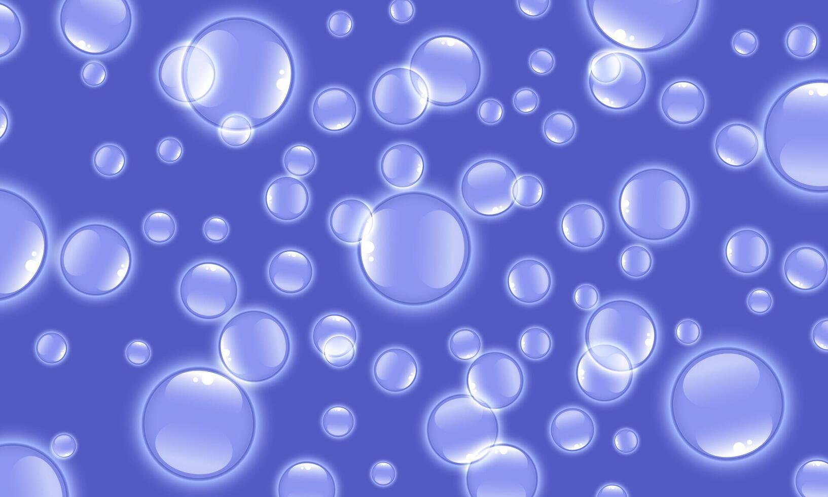 Abstract Background Geometry shapes Circle Bubbles on blue background. soap bubbles. vector
