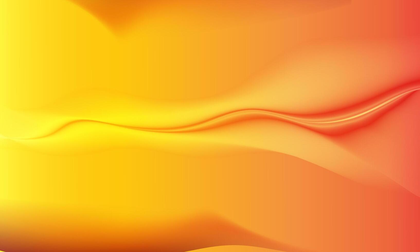 Wavy glowing fire gold orange bright flowing curve lines. gradient orange. liquid flow. vector