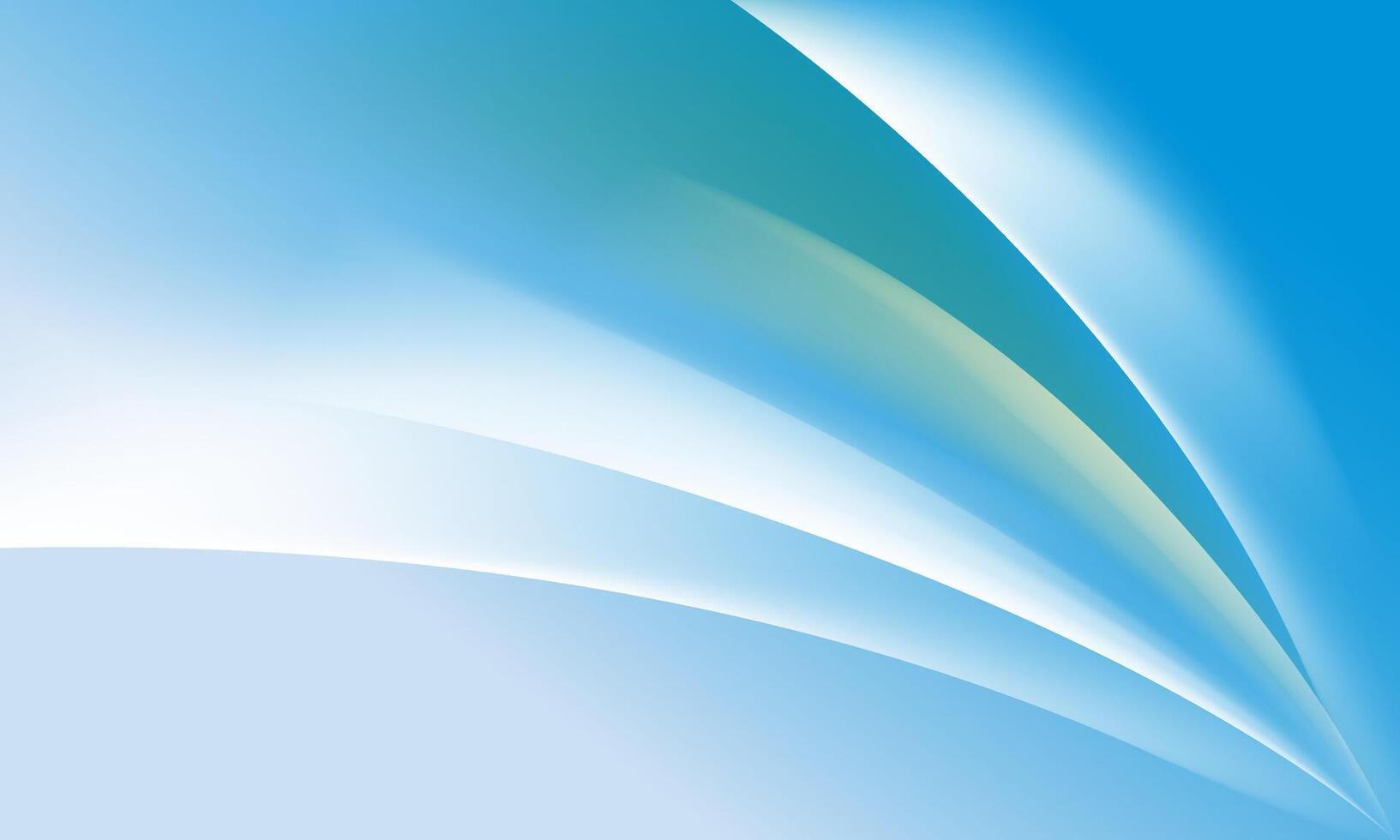 Flowing blue curve shape with soft gradient abstract bright background. vector