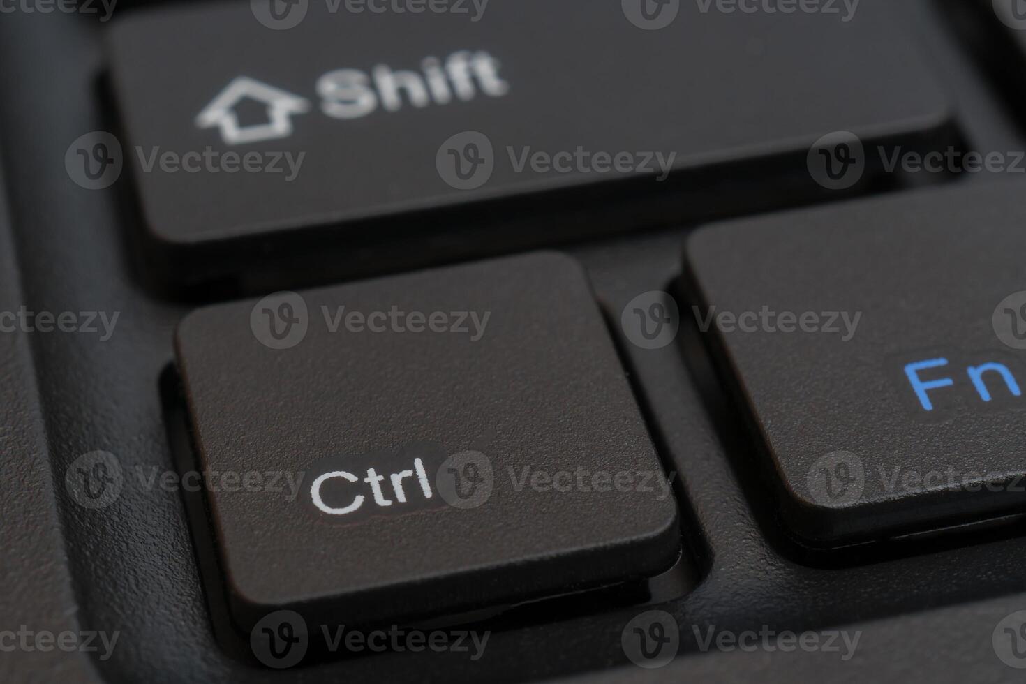 Black keys of a computer keyboard. photo