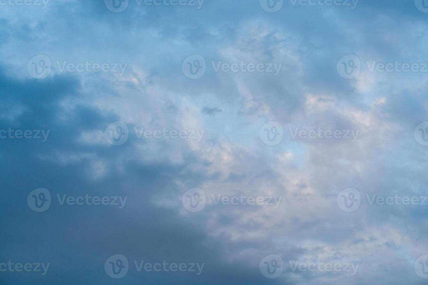 Dark clouds in sky. Overcast weather. Natural background. photo