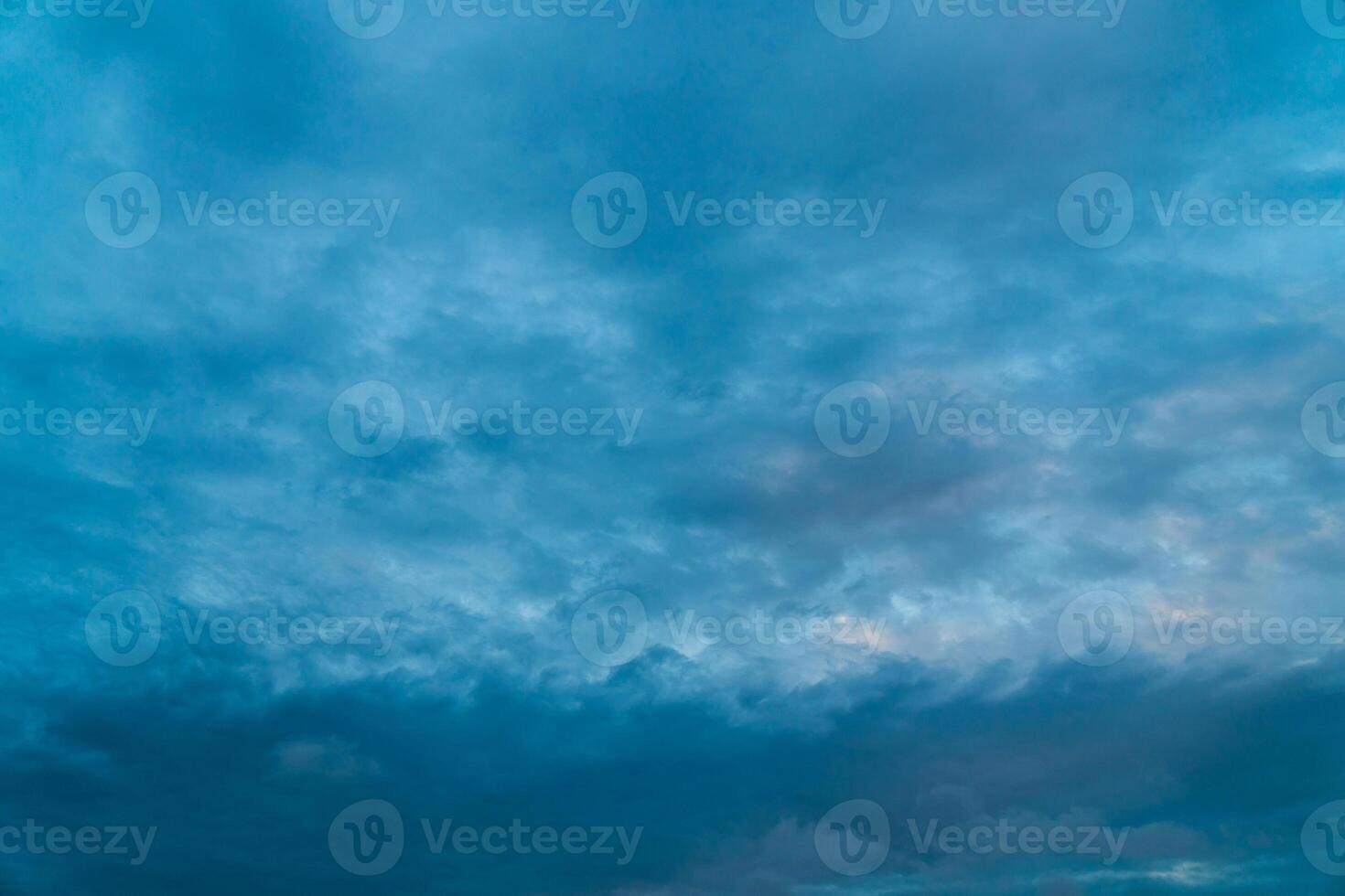 Dark clouds in sky. Overcast weather. Natural background. photo