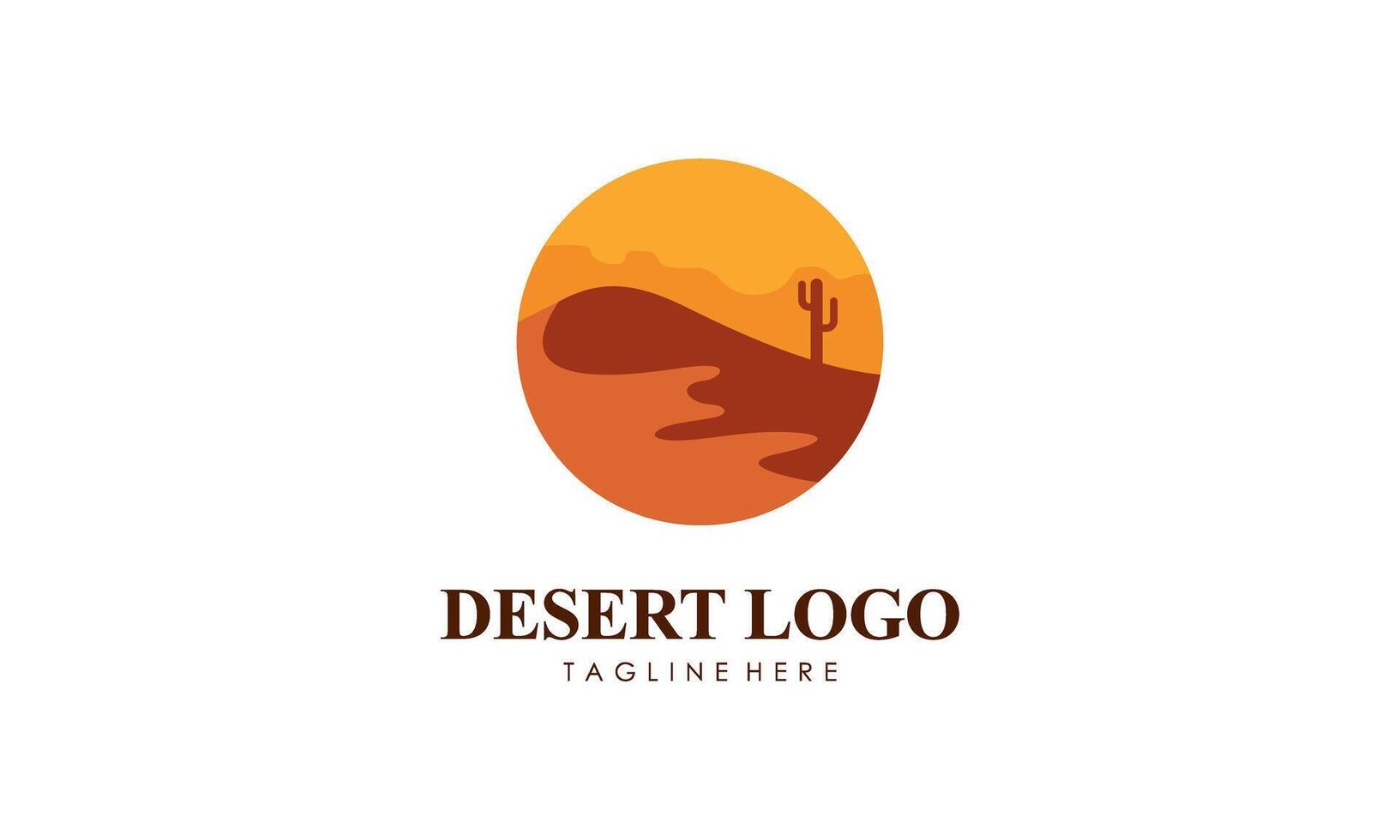 Hand Drawn Abstract Desert Logo Designs Illustration vector