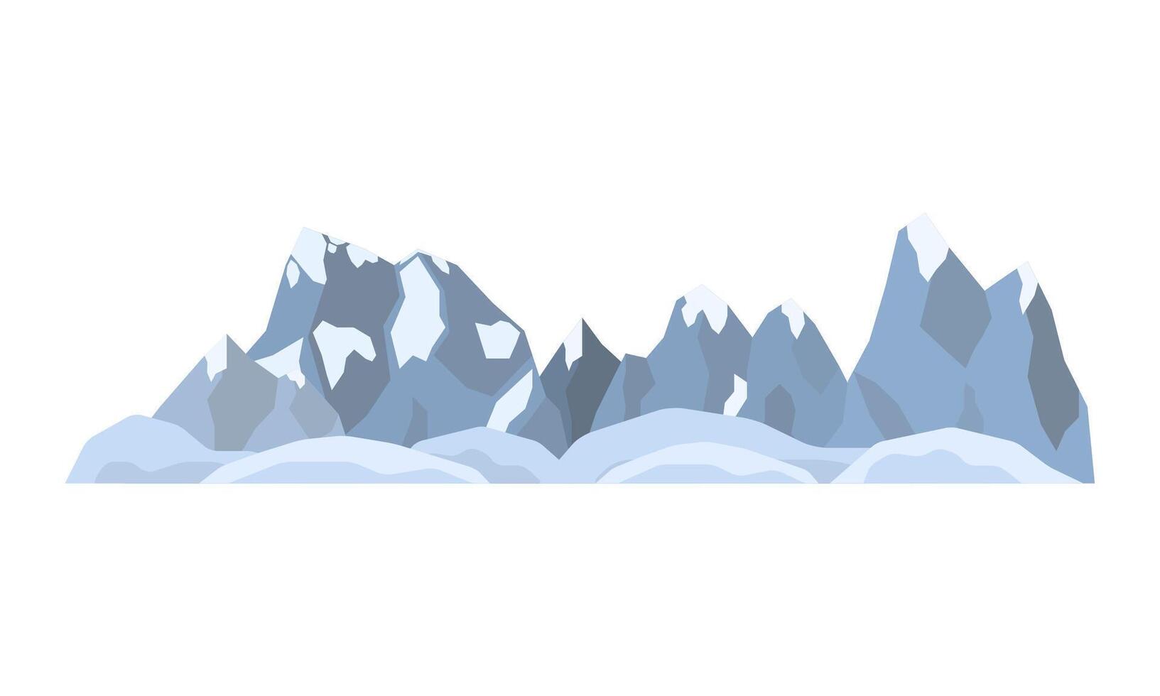 Composition of Alpine mountains. vector