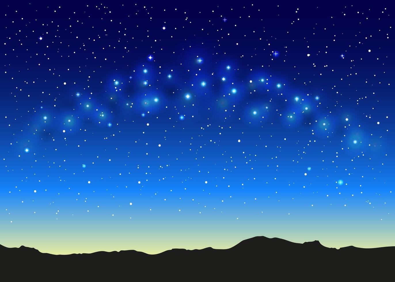 Blue space landscape. vector