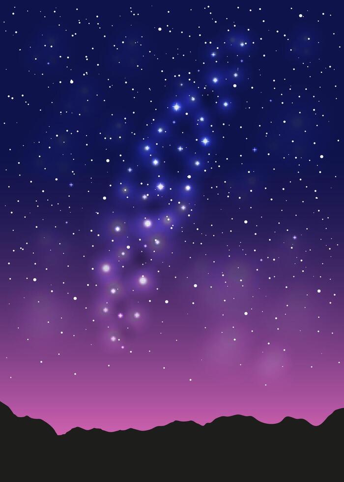 Violet space landscape. vector