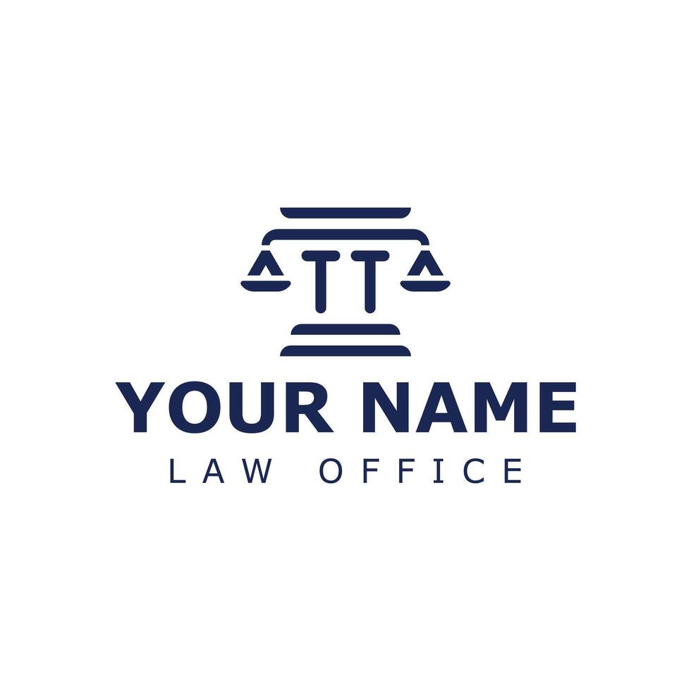 Letters TT Legal Logo, for lawyer, legal, or justice with TT initials vector