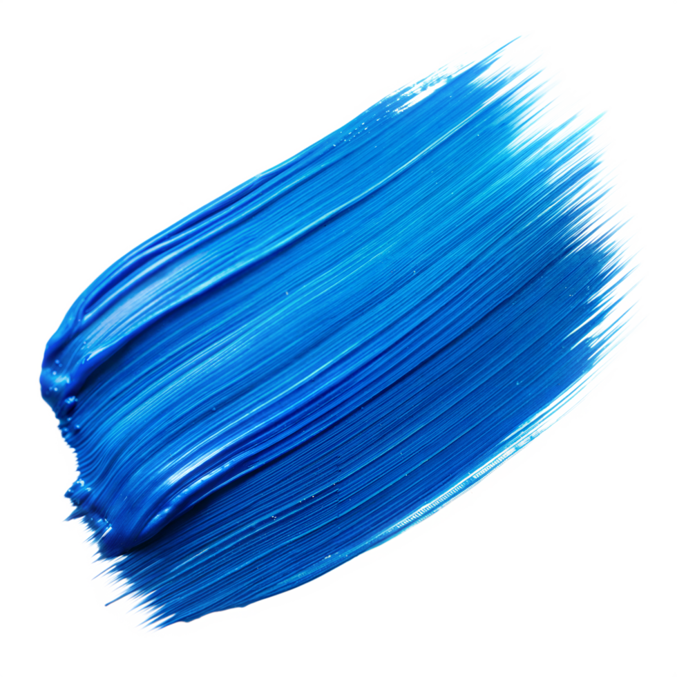 Diagonal Blue Paint Brushstroke on Transparent Background png