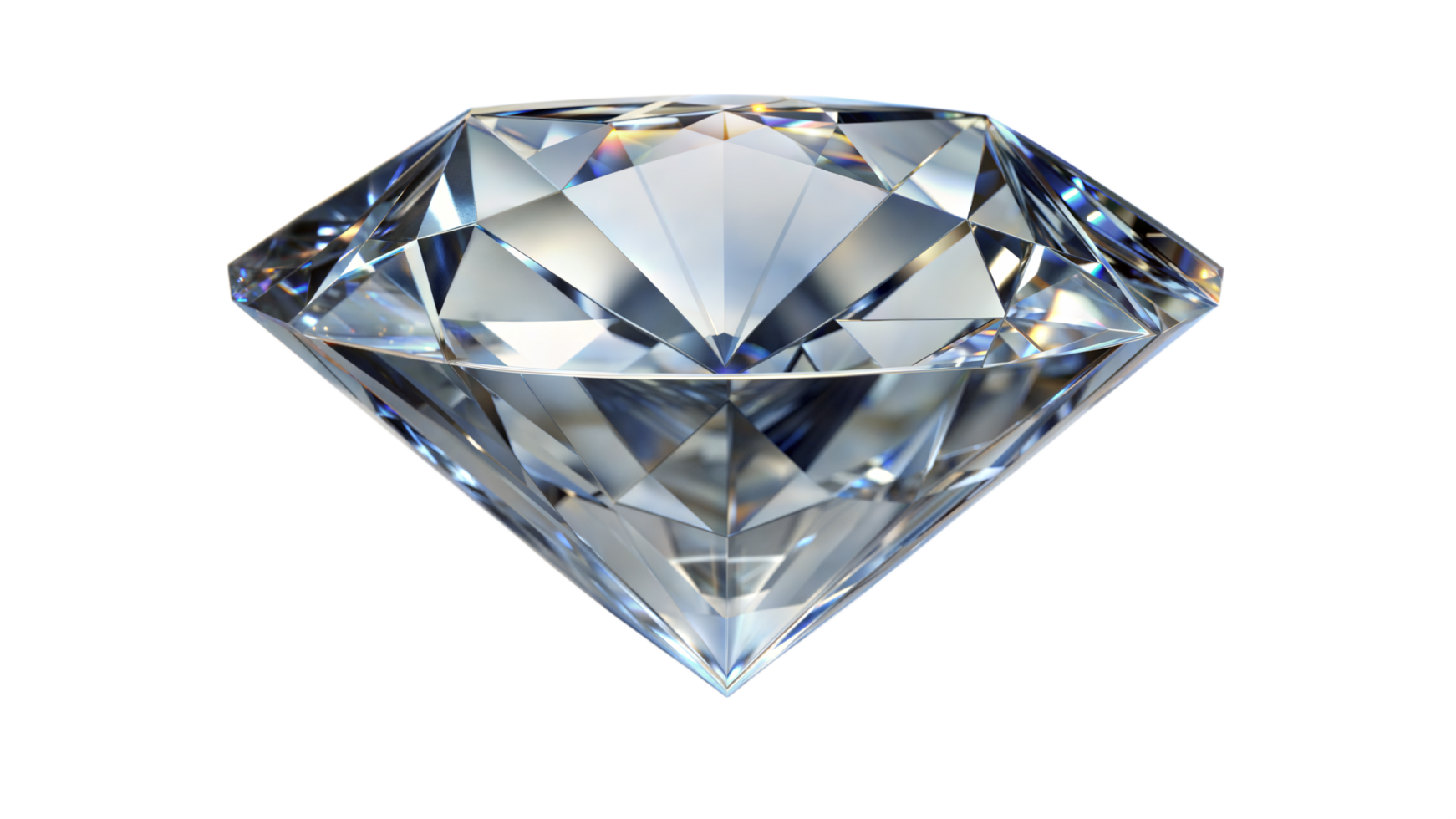 Shiny Clear Diamond on Transparent Background png