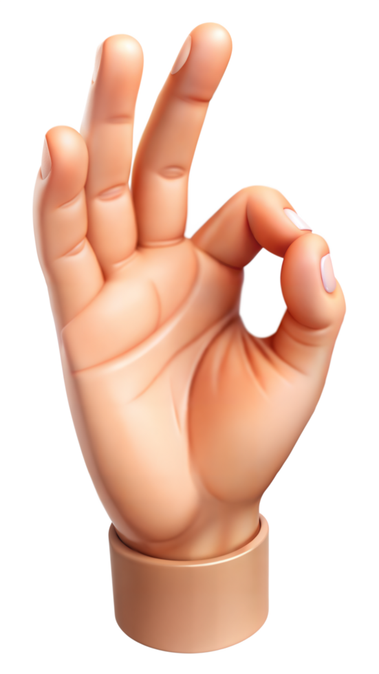 OK Hand Gesture on Transparent Background png