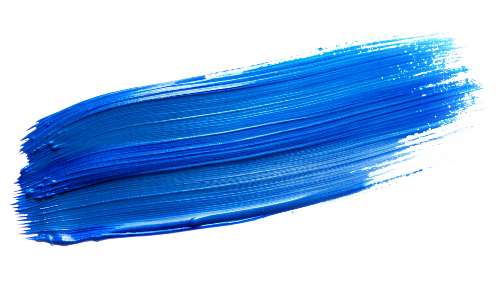 Horizontal Blue Brushstroke on Transparent Background png