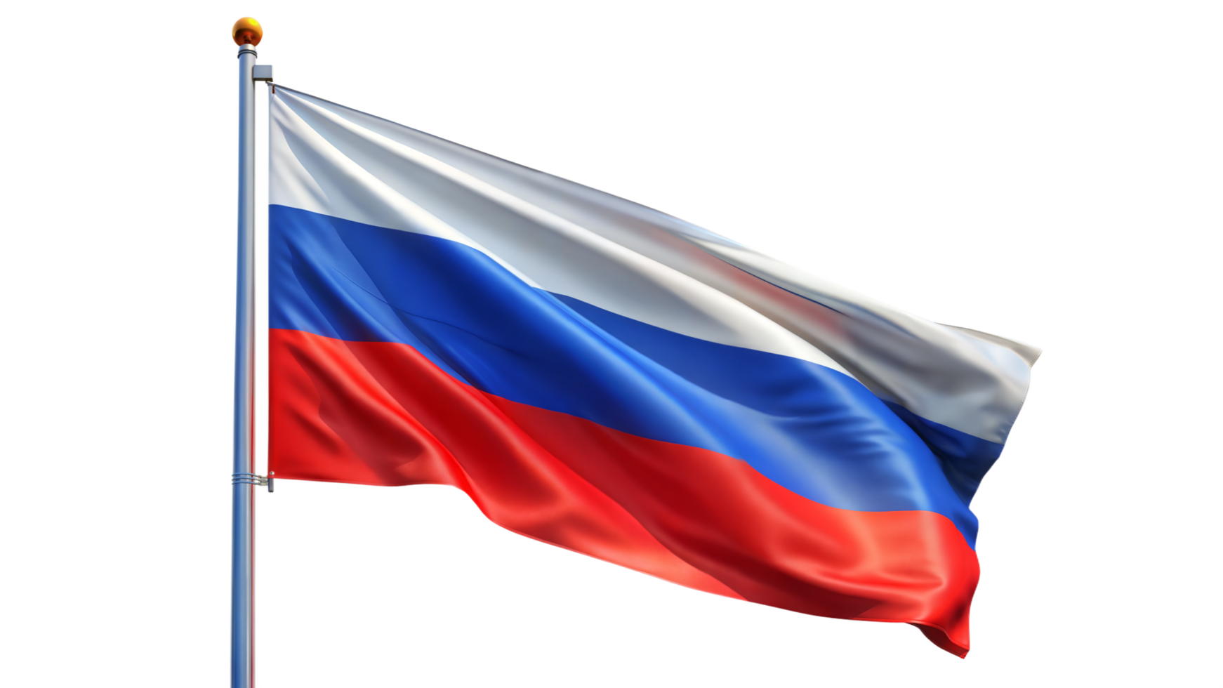 Waving Flag of Romania on Transparent Background png