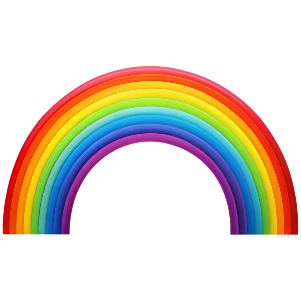 Bright Rainbow on Transparent Background png
