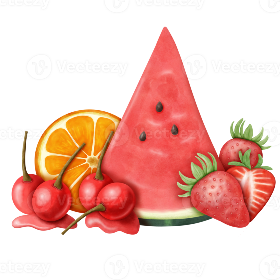 Red water melon png