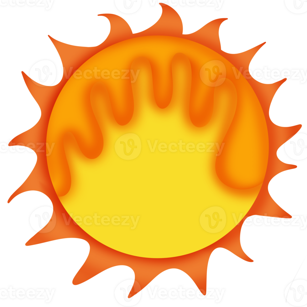 Cartoon the sun png