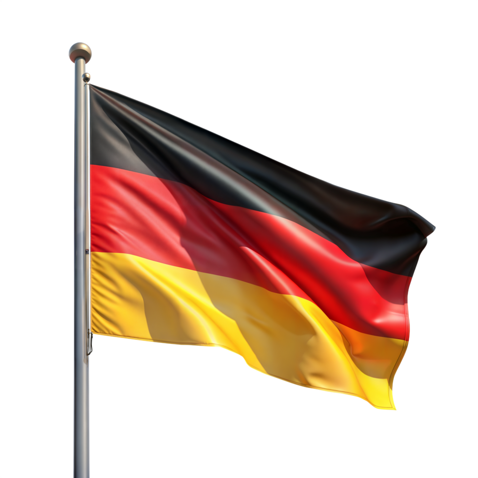 Waving German Flag on Transparent Background png