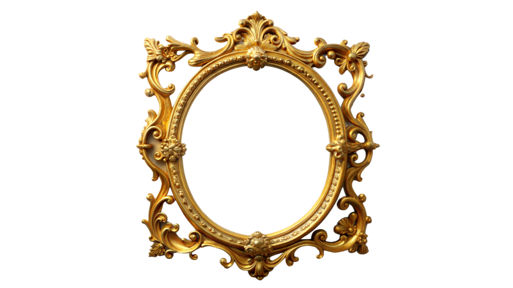Small Ornate Mirror on Transparent Background png