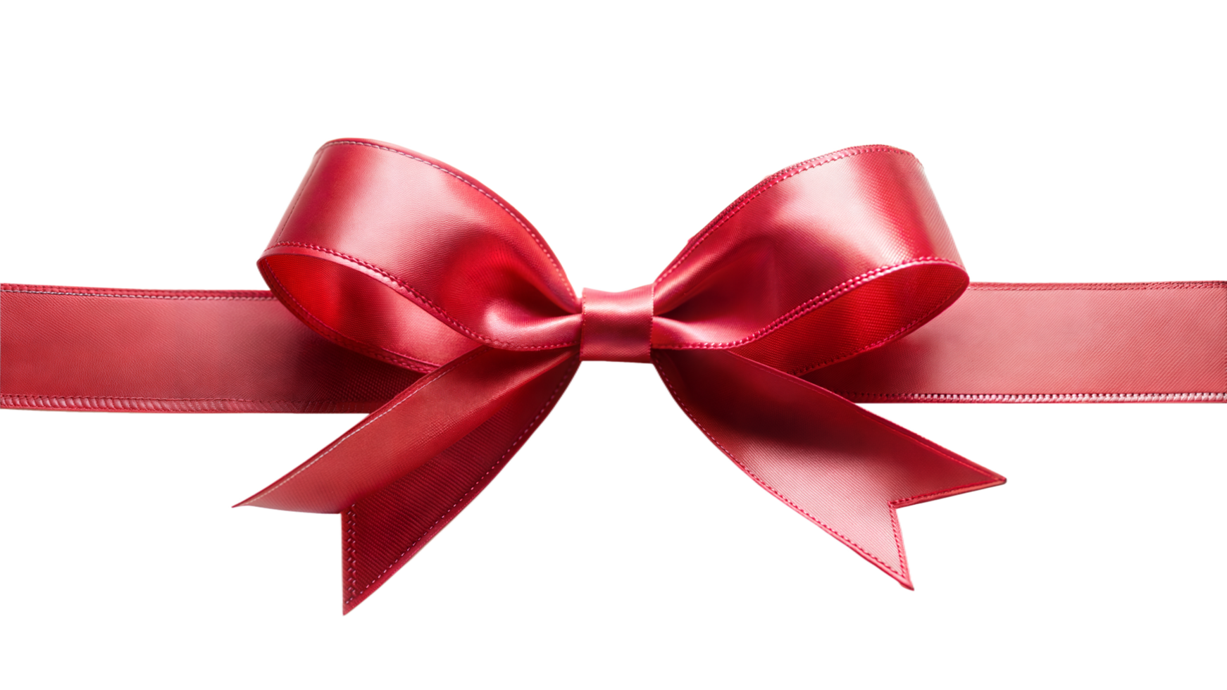Red Ribbon Bow on Transparent Background png