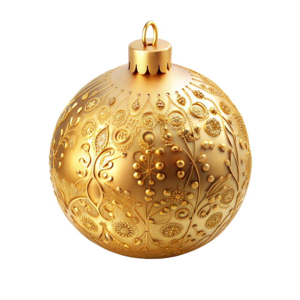 Golden Decorative Ornament on Transparent Background png