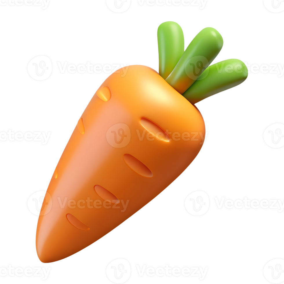 Cartoon carrot vegetable illustration isolated on the transparent background png