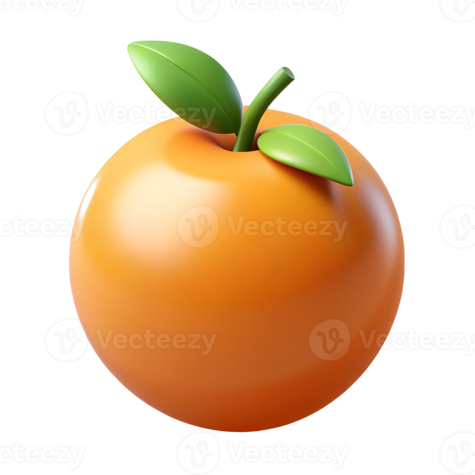 Cartoon orange fruit illustration isolated on the transparent background png
