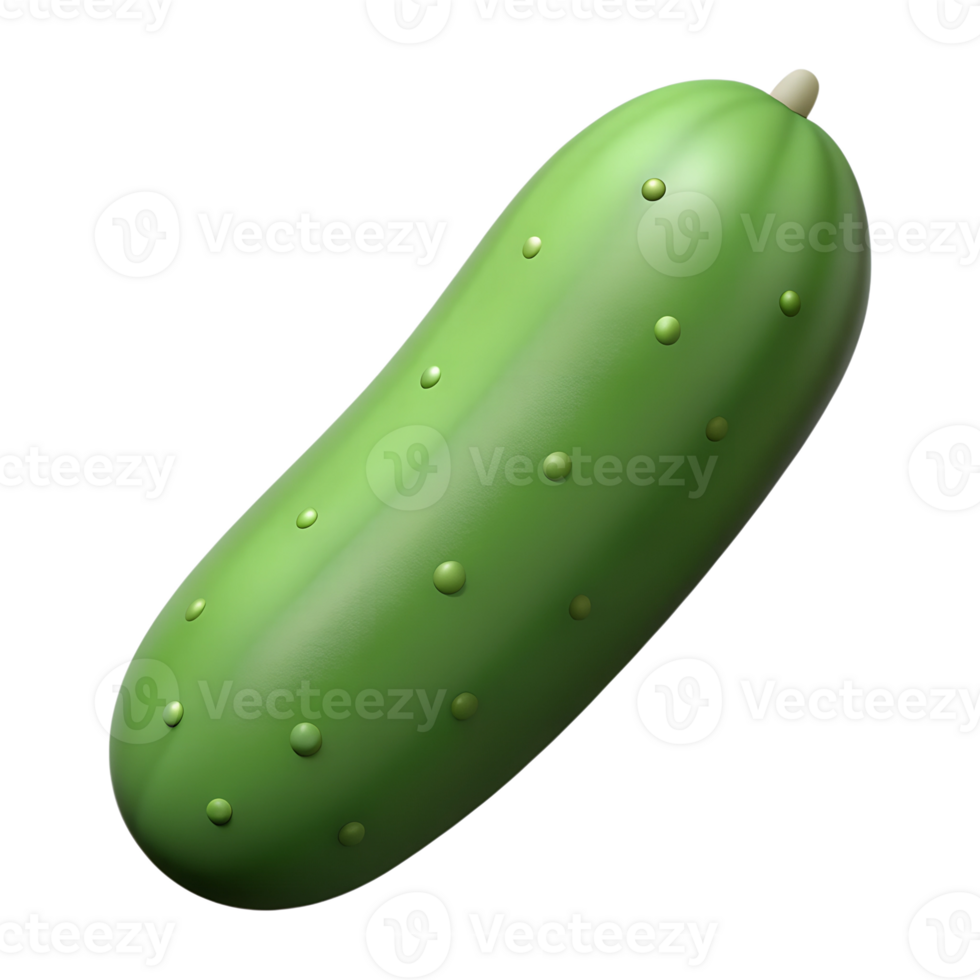 Cartoon cucumber vegetable illustration isolated on the transparent background png