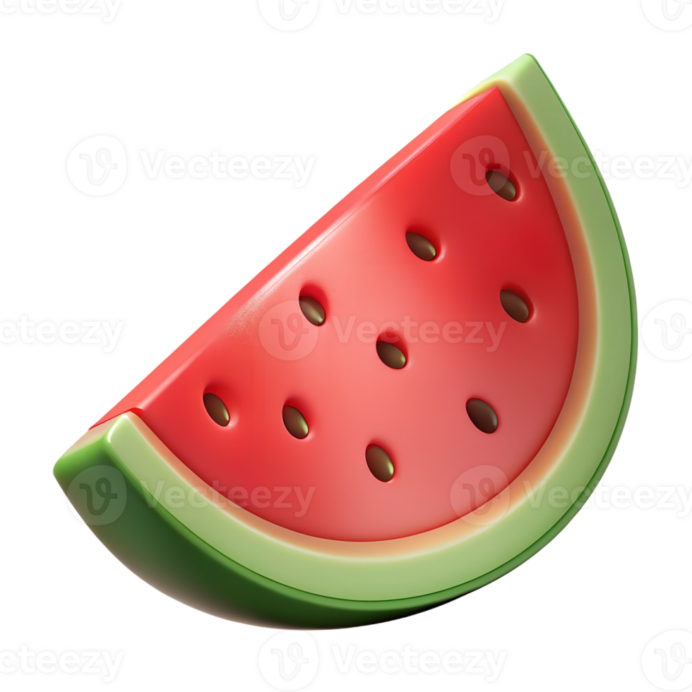 tekenfilm plak van watermeloen fruit illustratie geïsoleerd Aan de transparant achtergrond png