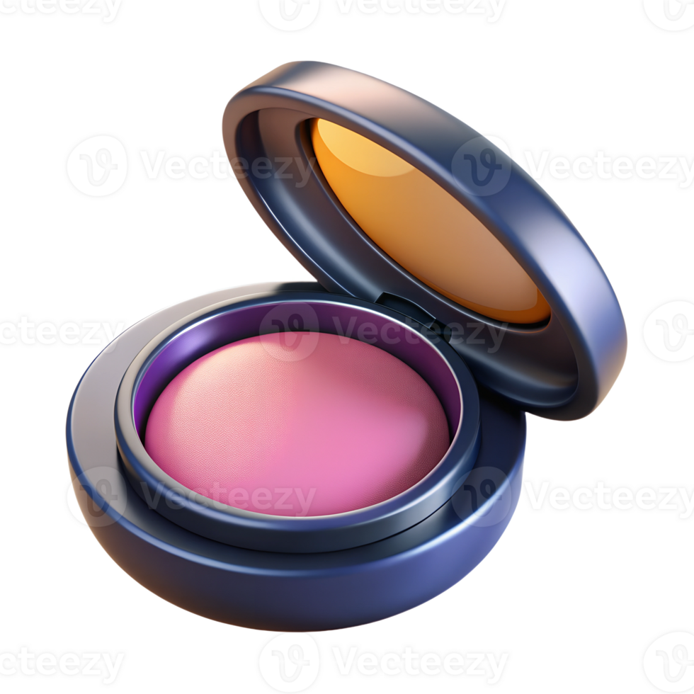 Cartoon blush for the face 3d illustration isolated on the transparent background png
