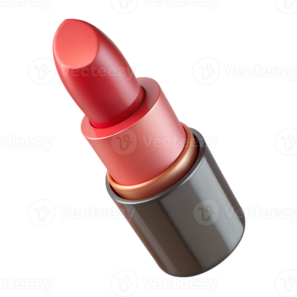 Cartoon lipstick 3d illustration isolated on the transparent background png