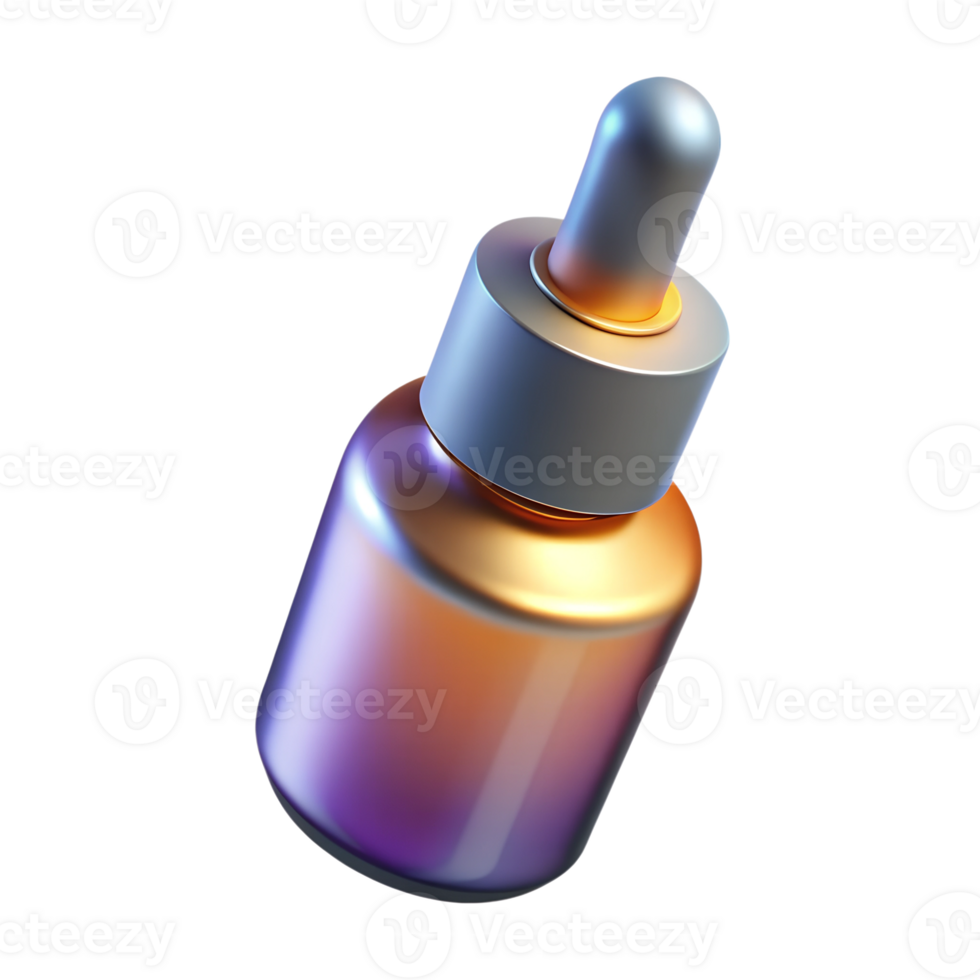 Cartoon facial serum 3d illustration isolated on the transparent background png
