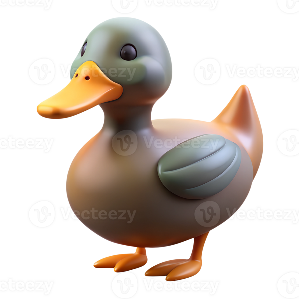 Cartoon duck bird illustration isolated on the transparent background png