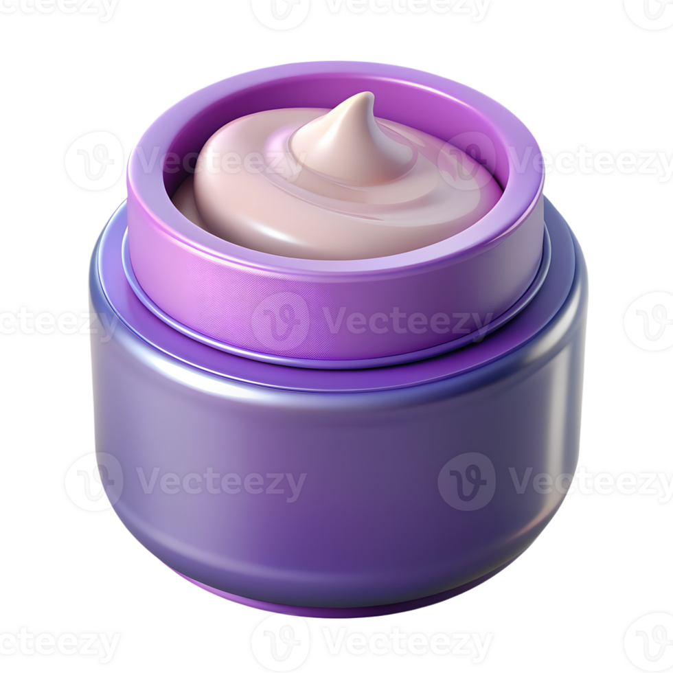 Cartoon facial cream 3d illustration isolated on the transparent background png