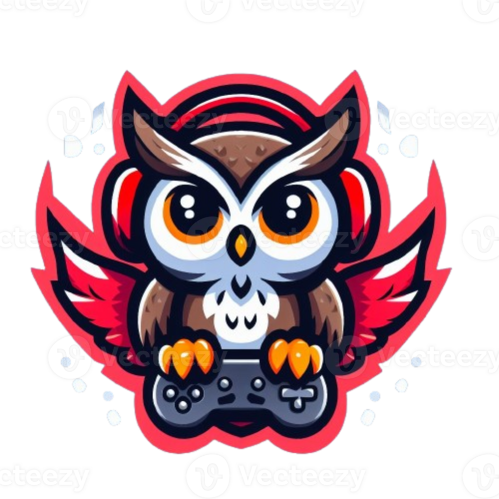 Cute Owl Mascot Cartoon Illustration. Cute owl cartoon character, funny bird mascot png