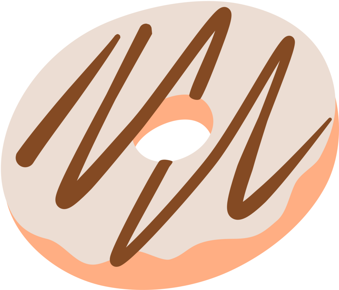 Donuts with white glaze and topping png