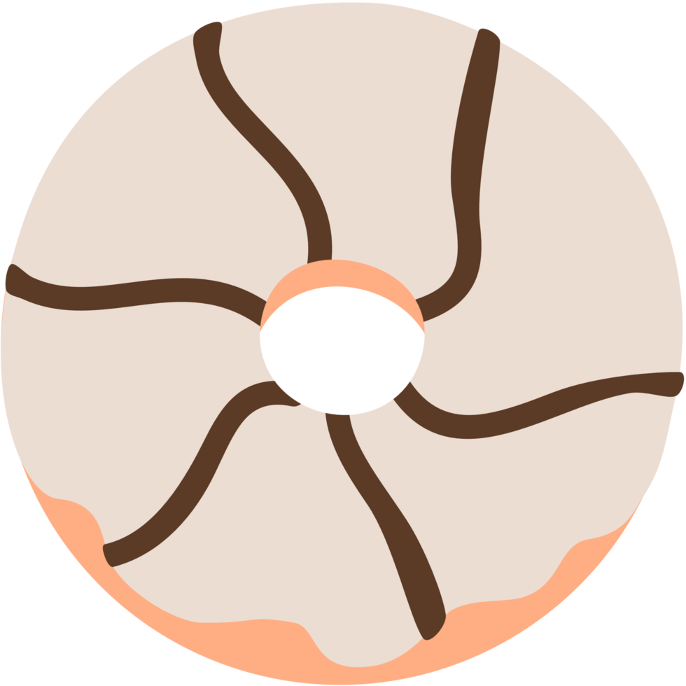 Donuts with white glaze and topping png