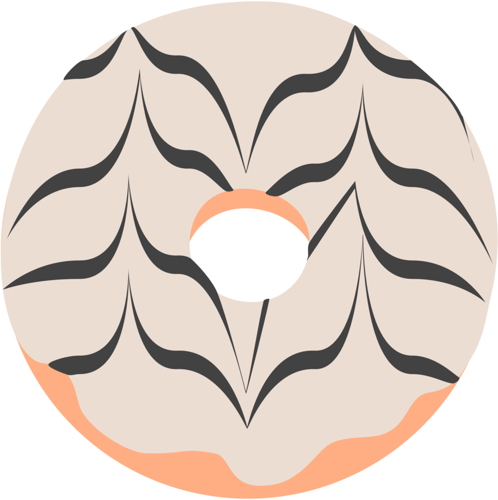 Donuts with white glaze and topping png