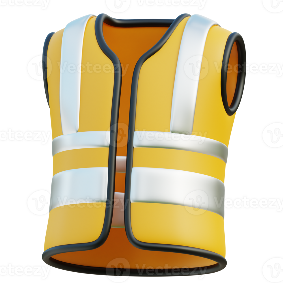 Safety vest 3D icon png